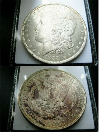 1888 ( (p))  Morgan Silver Dollar Choice Unc Bu Coin ( (toned))