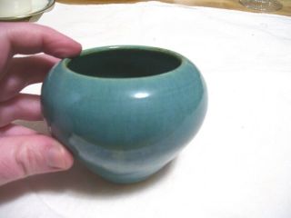 Vintage Turquoise North Carolina Art Studio Pottery Vase