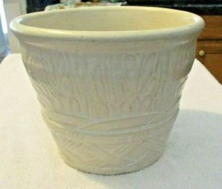 Vintage Robinson Ransbottom White American Art Pottery Flower Pot 172 Usa