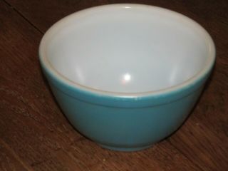 Vintage Turquoise Blue Or Primary Blue Small Pyrex Mixing Bowl Nesting Bowl
