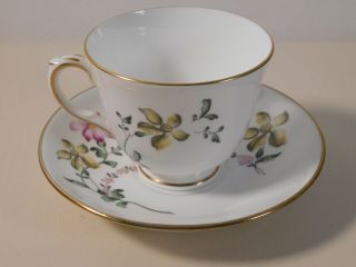 Vintage Crown Staffordshire Porcelain Coffee Cup and Saucer 3