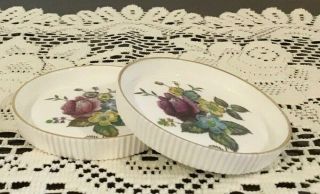 Royal Worcester Bone China Coasters Hand Painted England Numbered G676