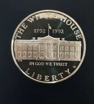 1992 - W White House 200th Anniversary Silver Proof Commemorative Coin Box