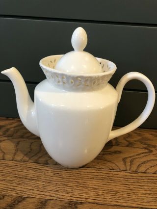 Teapot.  I.  Godinger & Co.  Color Ivory,  9” Tall,