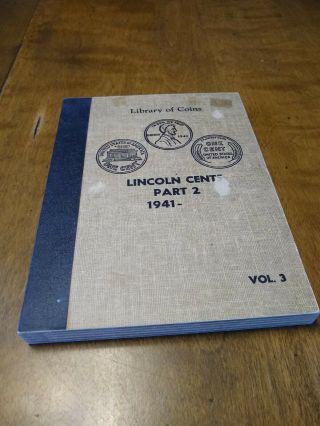 Complete Lincoln Cent Library If Coins Album Vol.  3 - 1941 - 1974 - 89 Coins Book 2