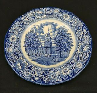Staffordshire Liberty Blue Ironstone,  Independence Hall Dinner Plate,  Pre - Owned