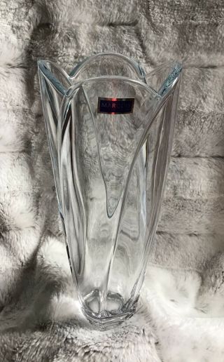 Marquis By Waterford Crystal 10 " Tulip Vase,  Open Box,  No Chip/crack