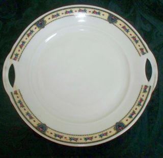 Vintage Czechoslovakia Round W Pierced Handled 9 1/4 " Plate Hallmarked