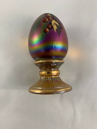 Fenton Art Glass Egg Limited Edition Hand Painted By C.  Mackey 248/ 1500