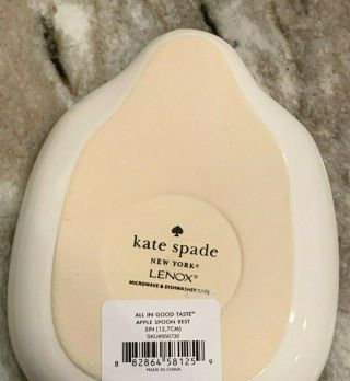 NWT Kate Spade NY Pretty Pantry All in Good Taste Apple Spoon Rest Lenox 3