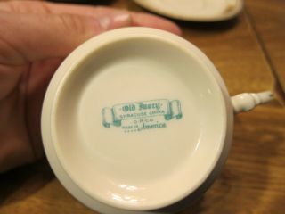 Syracuse Old Ivory Webster Tea Cup and Saucer SET OF 8 3
