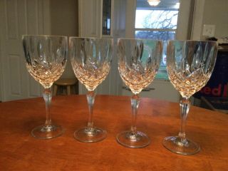 Marquis By Waterford Crystal Wine Glasses Goblets Set Of Four