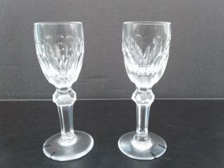 2 Vintage Marked Waterford Crystal Ireland Curraghmore 4 5/8 " Glass Cordials Exc