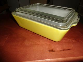 Vintage Lemon Yellow Pyrex 11 Ovenware Dish 0503 With Lid 503 - C 6 1/2 X 8 1/2