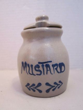 BBP Mustard Crock & Lid Beaumont Brothers Salt Glaze Pottery Stoneware 1992 2