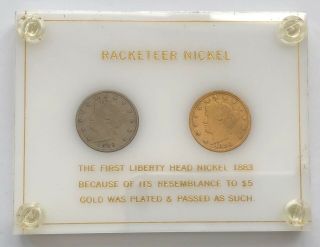 1883 Racketeer Nickel Set The First Liberty Head Nickel Gold Plated;i834