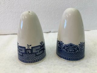 Royal China Blue Willow Ware Salt And Pepper Set - -