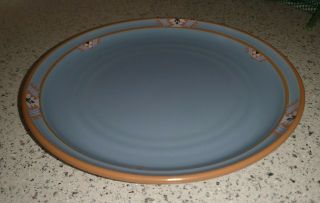 Noritake Blue Adobe 8.  25 " Stoneware Salad Plate Blue Brown Aztec Design