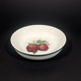 China Pearl Casuals Apples Vegetable Bowl Large 9 " Round Red Green Band Coupe