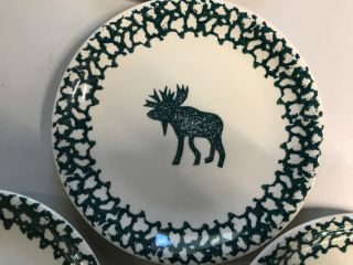 Tienshan Folk Craft Moose Country 7 1/2” Dessert (set Of 5) Plate