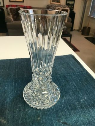 Stunning Vintage Large 10 " Waterford Giftware Cut Crystal Vase In