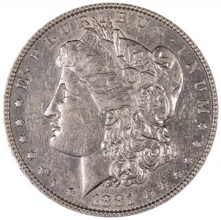 1881 - O Morgan Silver Dollar.  A.  U.  Luster.  0029