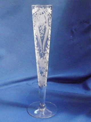 Cambridge Glass Vintage Diane Crystal 10 3/8 " Bud Vase