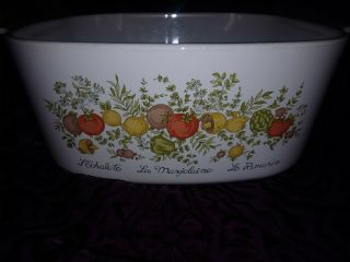 Corning A - 5 - B Five Quart Casserole With Glass Lid In The Spice Of Life Pattern