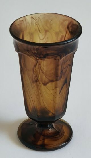 Davidson - Art Deco - Amber - Cloud Glass Vase -