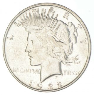 1922 - D Peace Silver Dollar - Us Coin 759