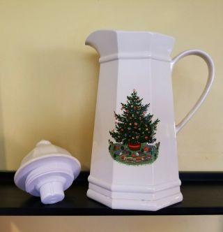 Vintage Pfaltzgraff Christmas Heritage Thermal Vacuum Carafe - Coffee/hot Choc