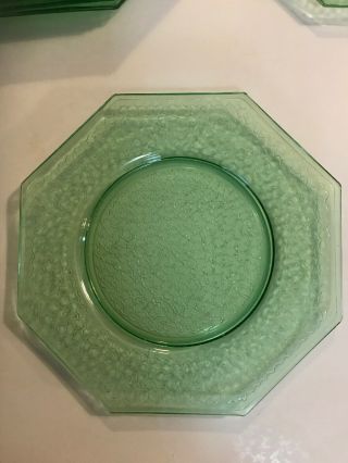 L E Smith Crackle Glass Green BY CRACKY Octagonal 8 
