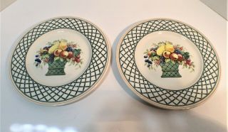 Set Of 2 Two Villeroy And Boch " Basket " Salad Plates - Made In Germany