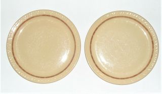 2 Vintage Shenango China Inca Ware 9.  5 " Plates,  Western Geometric Indian Design