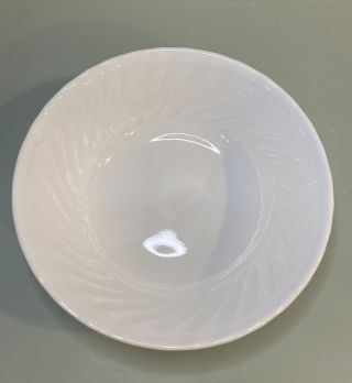 Two (2) Corelle Enhancements White Swirl - Large Vegetable Serving Bowls 8 ½”
