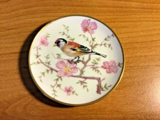 Vintage F.  M.  Limoges France Porcelaine Artistique Small Plate With Bird