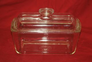 Old Vintage Westinghouse W Refrigerator Glass Dish W Lid Kitchen Tool B - 8 Usa