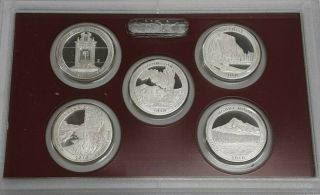 2010 - S America The Quarter Silver Proof Set In Ogp