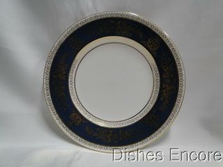 Wedgwood Columbia Blue & Gold,  Dragons,  Flowers: Bread Plate (s),  6 1/8 "