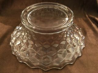 American Fostoria Large Clear Glass Punch Bowl Base Or Display Bowl
