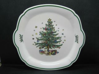 Nikko Christmas Tree Happy Holidays/christmastime 10 " Cookie Serving Tray