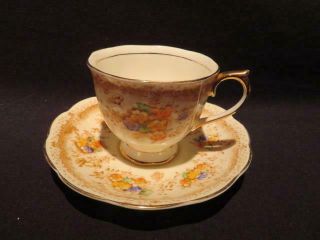 Royal Albert Vintage Crown China Tea Cup & Saucer 1898