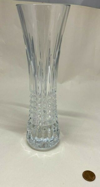 Waterford Crystal Lismore Diamond 9 " Bud Vase Pre Owned.