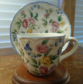 12 Laura Ashley Hazelbury Floral Cup & Saucers Staffordshire Individually 3