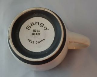 SET OF 2 SANGO NOVA BLACK COFFEE CUPS MUGS 4 