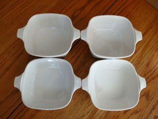 Set of 4 Corning Ware Petite Pans & 2 Glass Lids 2 = P - 41 - B & 2 = P - 43 - B 2