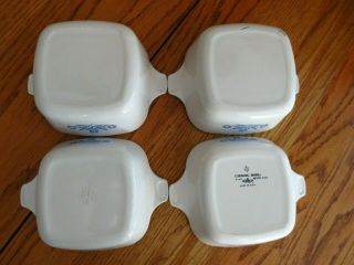 Set of 4 Corning Ware Petite Pans & 2 Glass Lids 2 = P - 41 - B & 2 = P - 43 - B 3