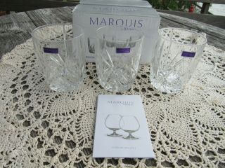 Nib Marquis By Waterford 3 Brookside Crystal Dof Verre Double Old Fashion