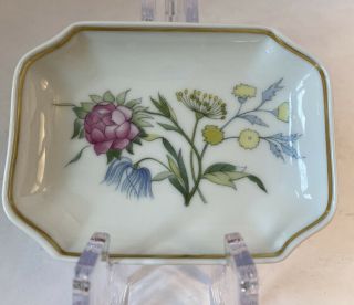 Richard Ginori Mavera Pin Dish Floral Porcelain Trinket Dish Made In Italy Gilt