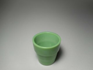 Westite Wide Band Green Marbled Small Glass Flower Pot With Interior Ribs. 2